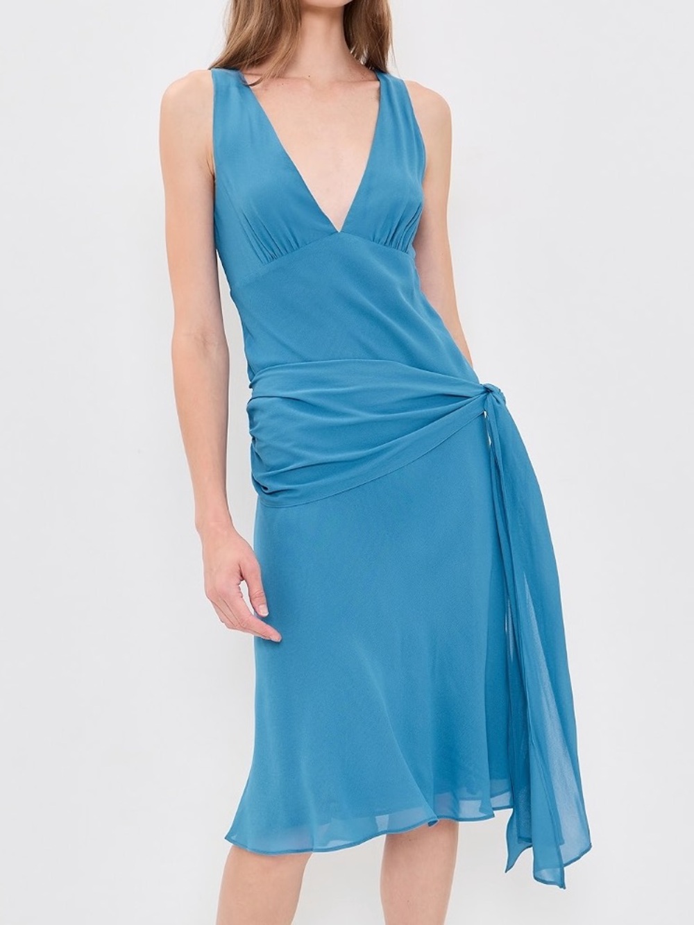 Reformation Vera-Lily Dress in Cerulean Blue
